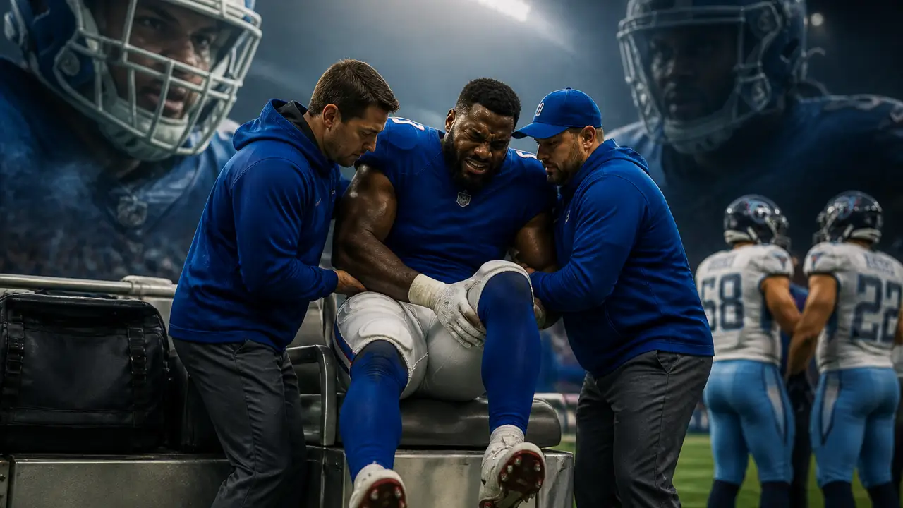 Burns leaves Giants win with knee injury after playing through ankle issue cover