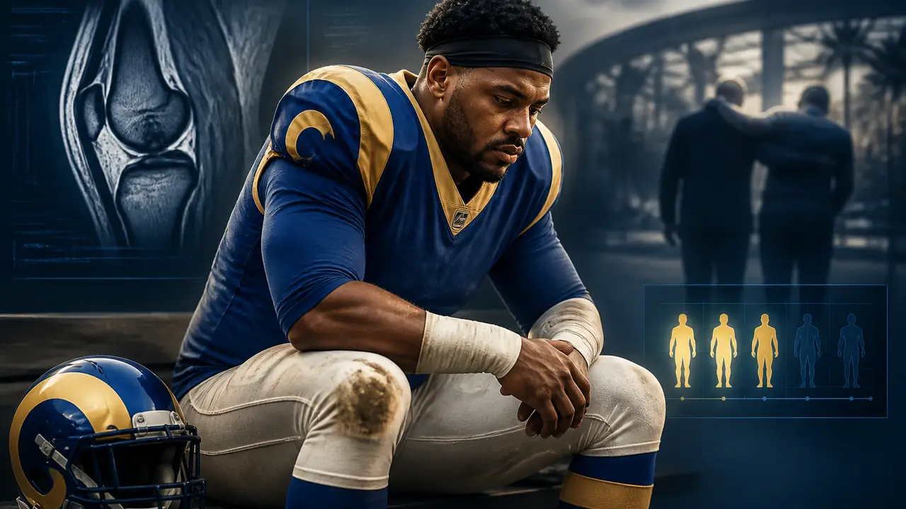 Rams place Myles Garrett on injured reserve as knee recovery timeline remains open cover
