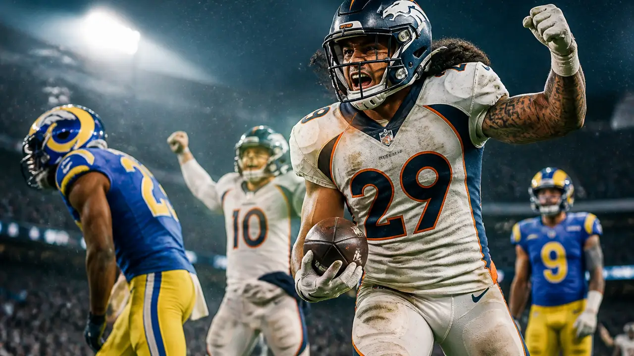 Hufanga's two interceptions lift Broncos past Rams after 16-point comeback cover