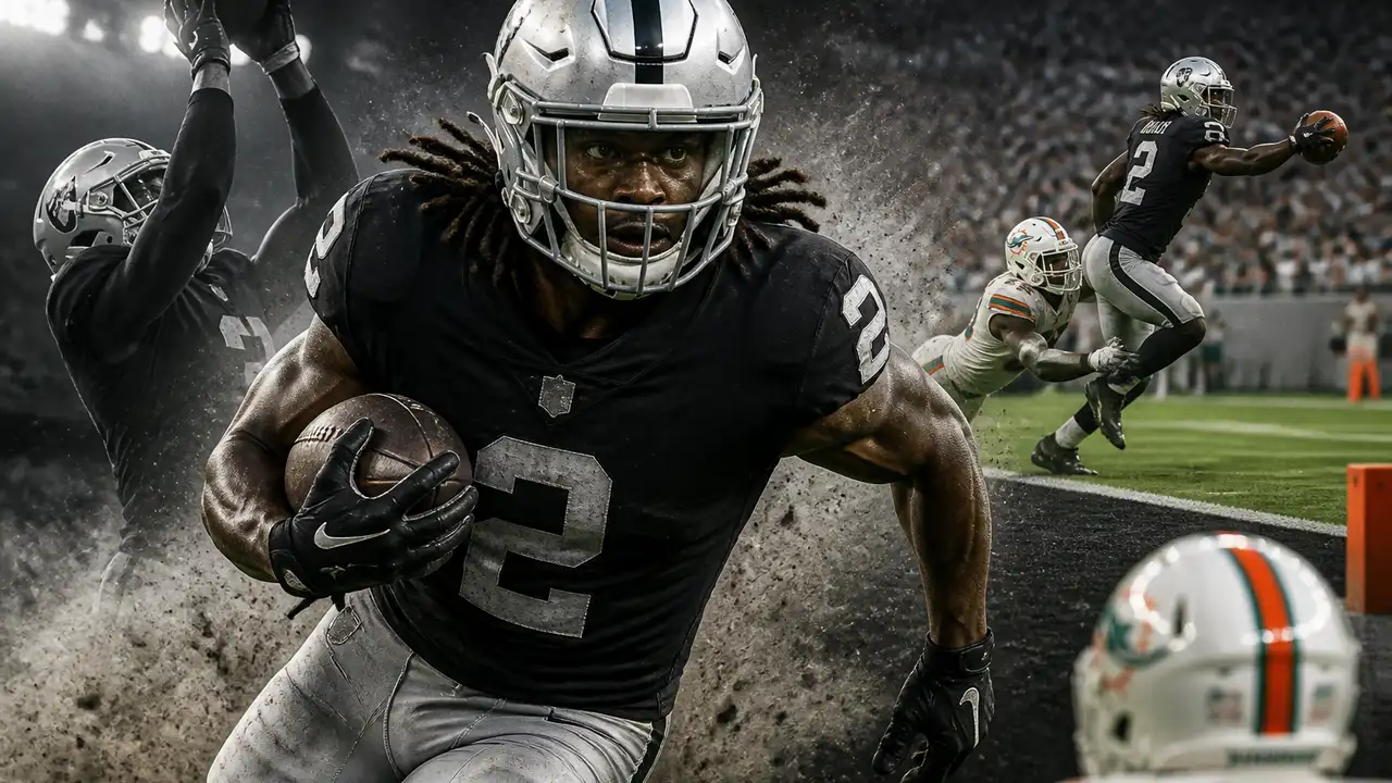 Jeanty’s 29 touches lead Raiders past Miami with Bowers sidelined cover