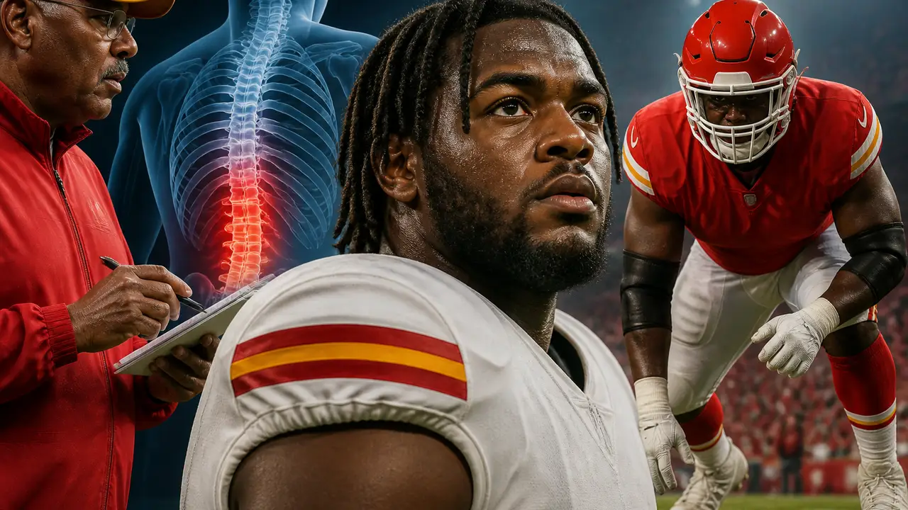 Reid identifies Simmons’ bulging disc as Chiefs keep left-tackle return open cover