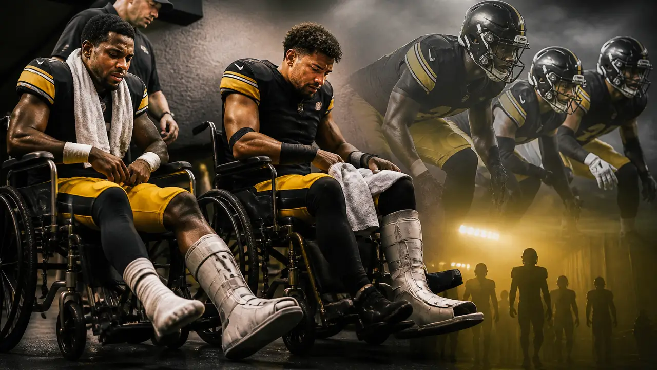 Harmon and Dean leave Steelers loss injured; both seen in boots cover