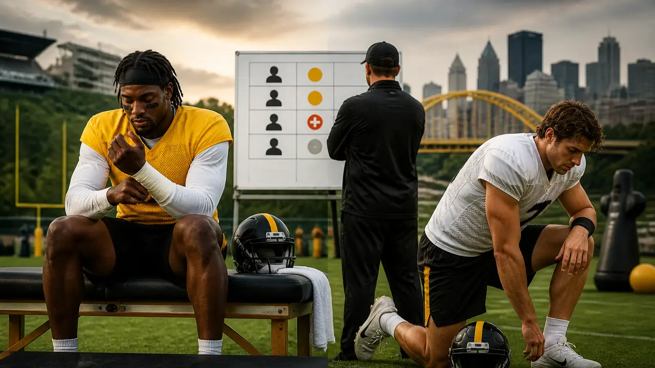 Pittman limited, Dowdle sidelined as Steelers open Bengals week cover